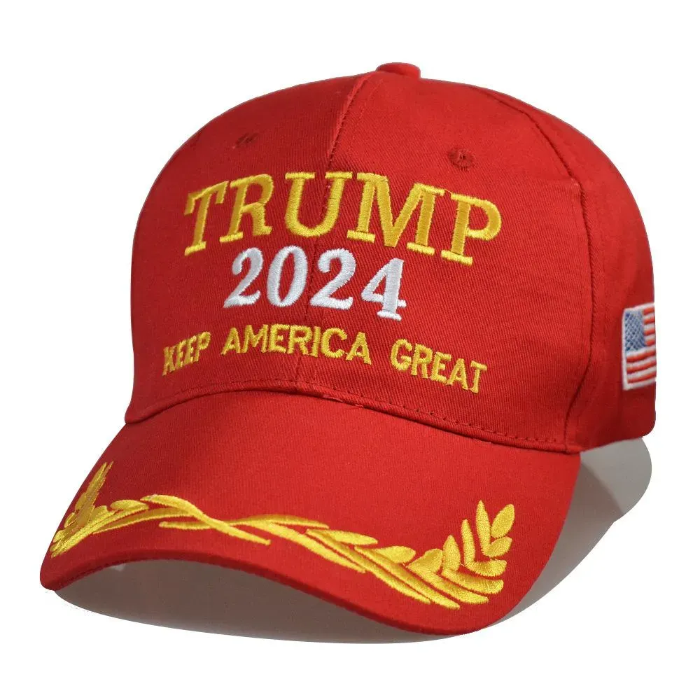 Trump 2024 New Cap Embroidered Baseball Hat U.S Presidential Election Caps Adjustable Speed Rebound Cotton Sports Hats 0119 s s