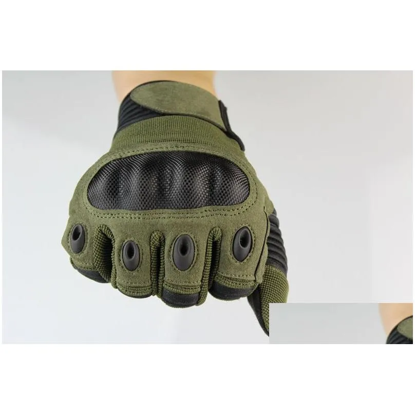 touchscreen tactical cycling motorcycle combat hard knuckle full finger gloves rock climbing fast-rope fitness