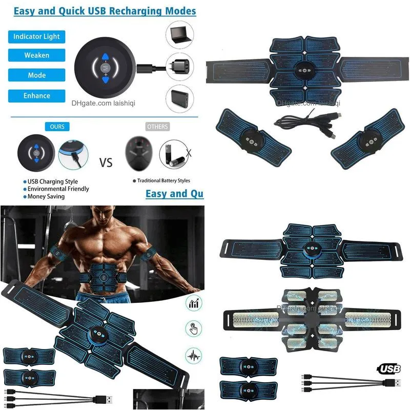 portable slim equipment abs trainer muscle stimulator fitness abdominal massager instrument electric toning belt usb recharge home gym fitness equiment