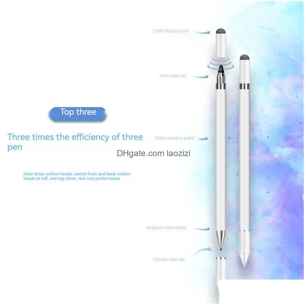 fiber pen head touch screen pen tablet stylus fine head for samsung  android clip drawing writing capacitive pen mobile tablet