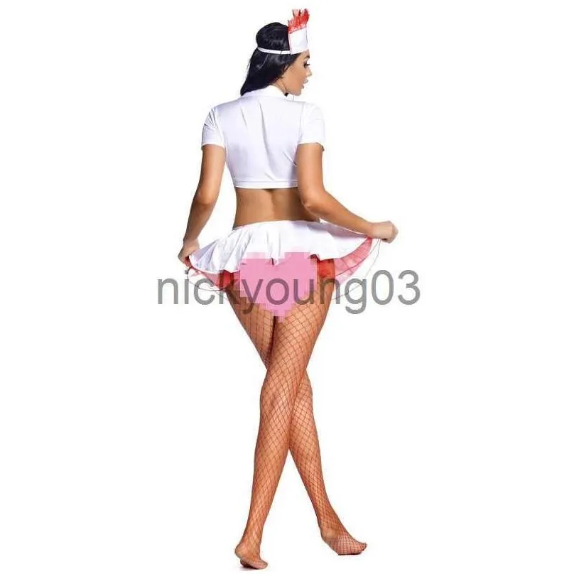 theme costume carnival halloween lady head nurse costume sexy erotic fever top mini skirt role play cosplay fancy party dress x1010