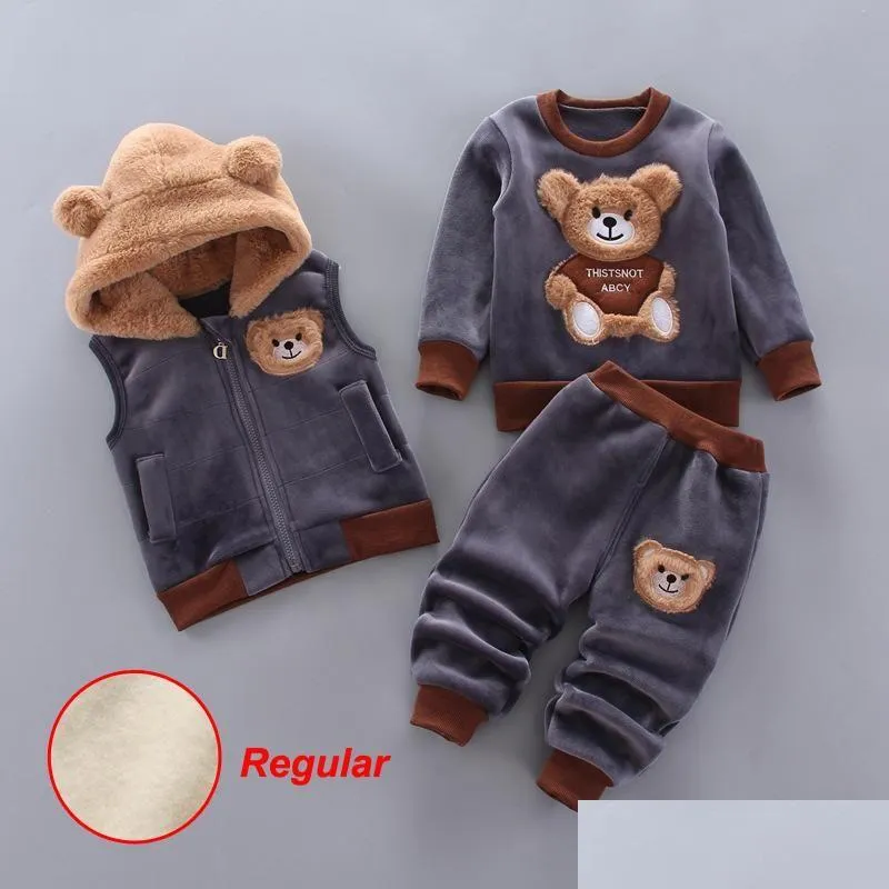 clothing sets fashion baby boys clothes autumn winter warm girls kids 3pcs outfits suit born infant setsclothing