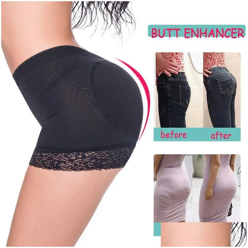 Women`S Shapers Womenss Padded Butt Lifter Underwear Body Shaper Hip Enhancer Shapewear Shorts Seamless Lace Breathable Drop Delivery Dhpul