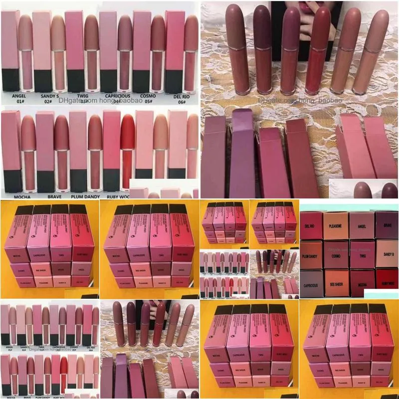 drop high quality makeup matte lipsticks epacket ship 12 color make up lips lustre lip gloss liquid lipstick 4.5g