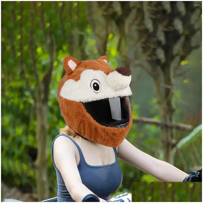 motorcycle helmets helmet cover squirrel shaped soft plush gifts funny