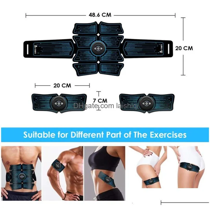 portable slim equipment abs trainer muscle stimulator fitness abdominal massager instrument electric toning belt usb recharge home gym fitness equiment