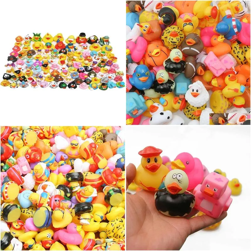 whole bathing toy floating rubber squeeze sound cute lovely for baby shower 2050100pcs random styles 20046464194421907