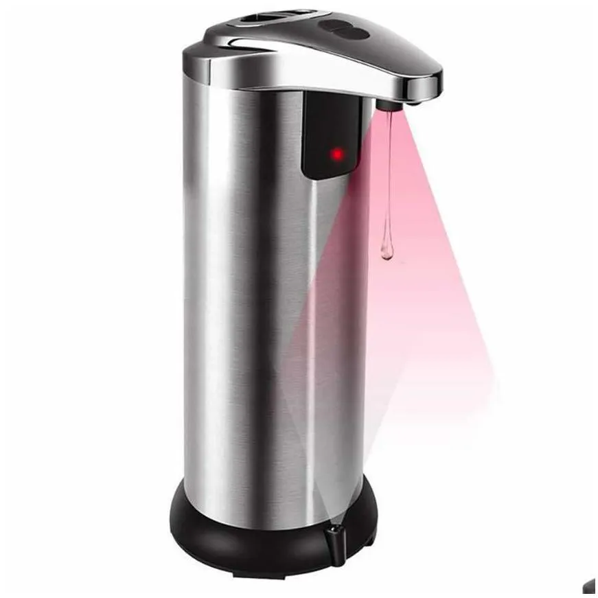 250ml stainless steel automatic soap dispenser infrared sensor soap dispenser touchless sanitizer dispenser for bathroom kitchen