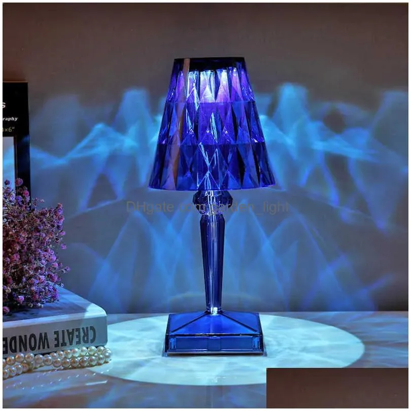 table lamps diamond table lamp crystal decoration desk lamps bedroom bedside bar restaurant crystal lighting fixtures led night light gift