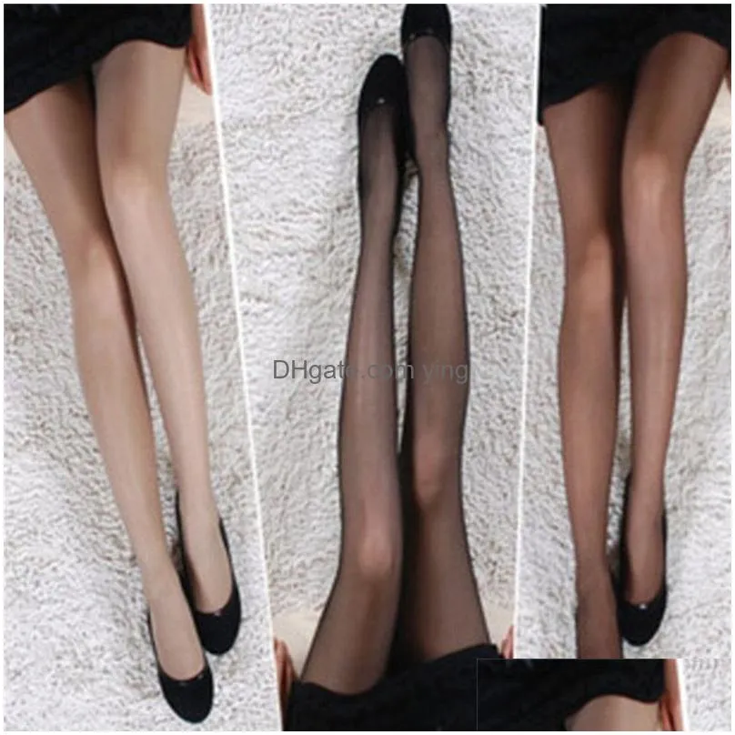 super elastic magical tights silk stockings skinny legs black sexy pantyhose prevent hook silk medias women stocking 8932