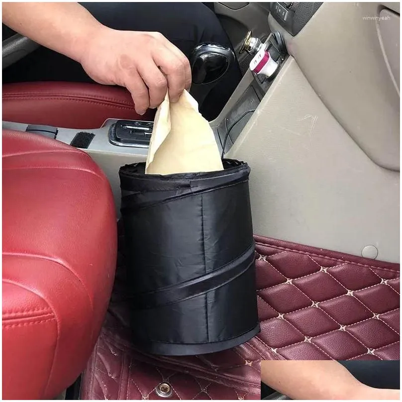 interior accessories foldable car trash can pack bag rubbish waste bin for little leak proof cooler garbage wastebasket