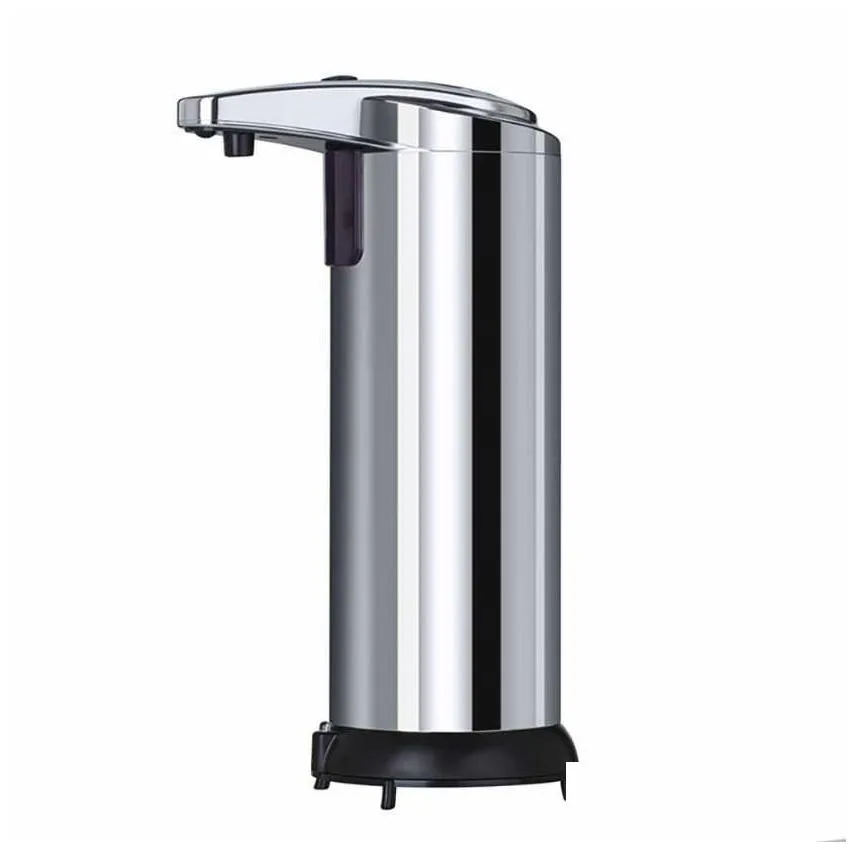 250ml stainless steel automatic soap dispenser infrared sensor soap dispenser touchless sanitizer dispenser for bathroom kitchen