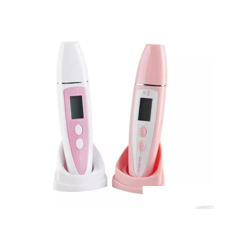 new arrival patent design lcd display facial beauty equipment skin oil moisture analyzer testing skin tester pink white 0609011