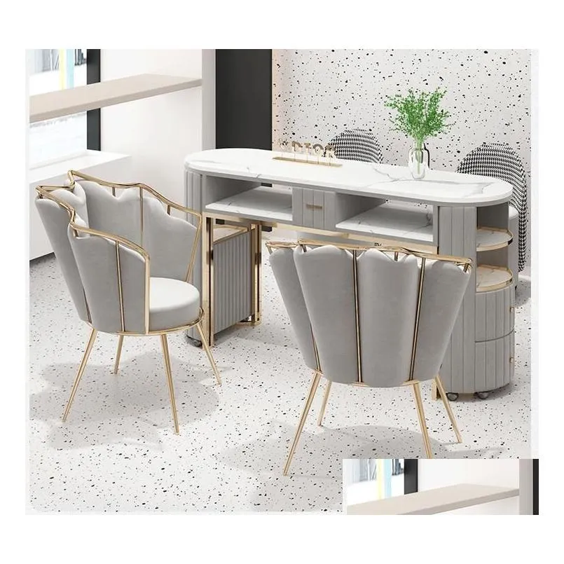 nordic dali dresser makeup table salon equipment furniturenail marble manicure table and chair salon single double manicure table