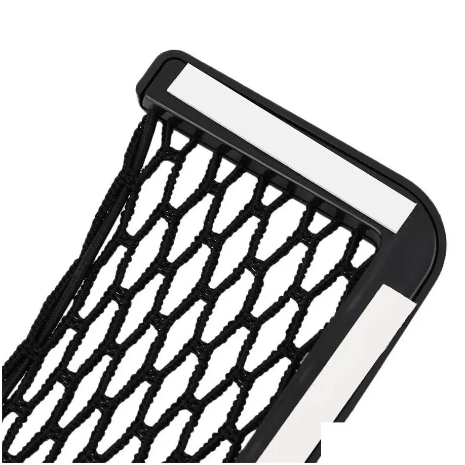 car net organizer pockets net car storage second generation automotive mesh bag with adhesive visor zz