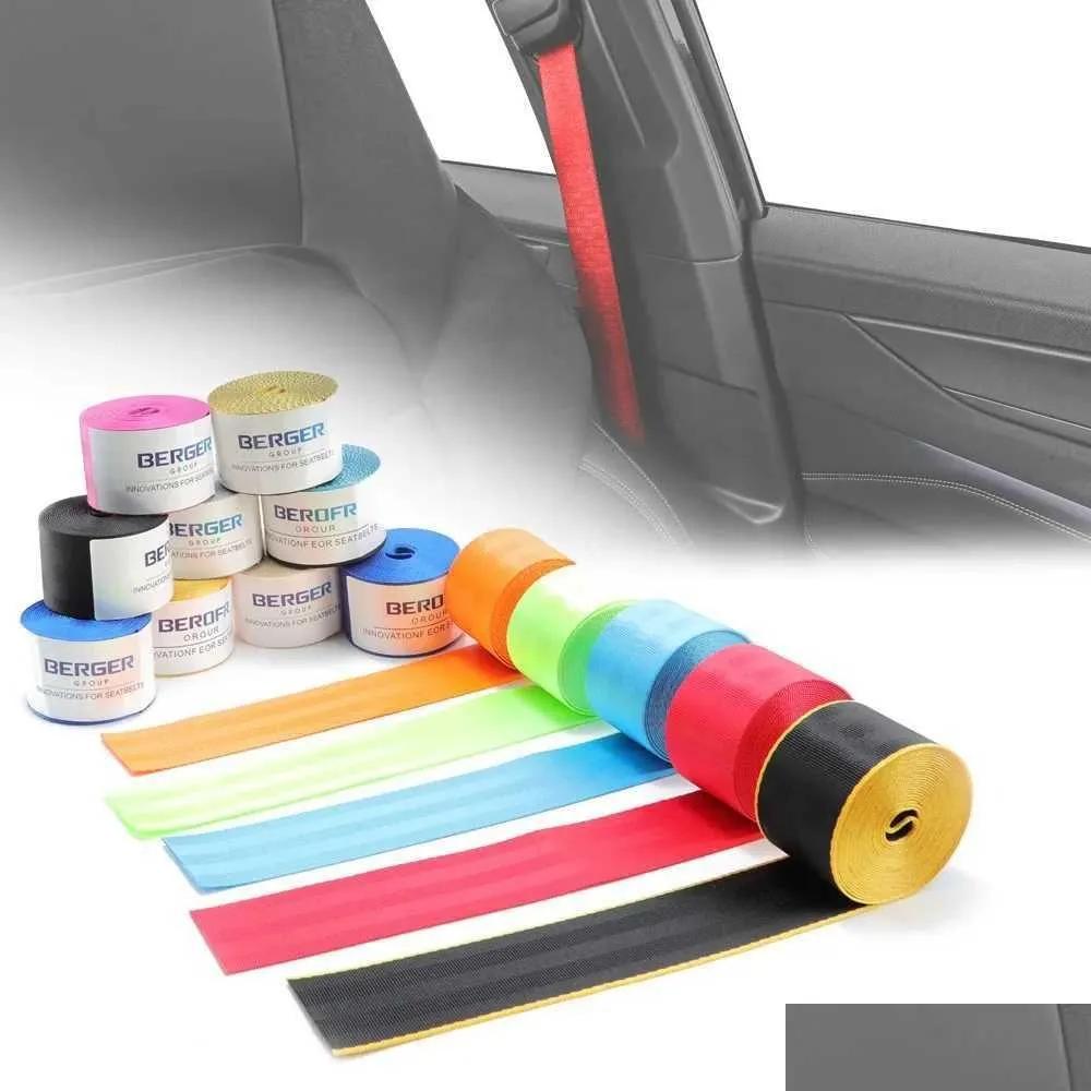 3.6m auto car seat belt seatbelt webbing lap retractable safety strap universal 48mm conversion accessories