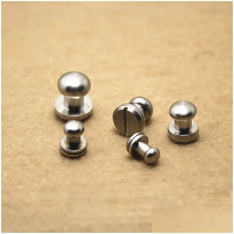 wholesale 100 pcs stainless steel wallet bag screw belt rivet pacifier nail head monk diy handmade leather handbag key case decorative hardware