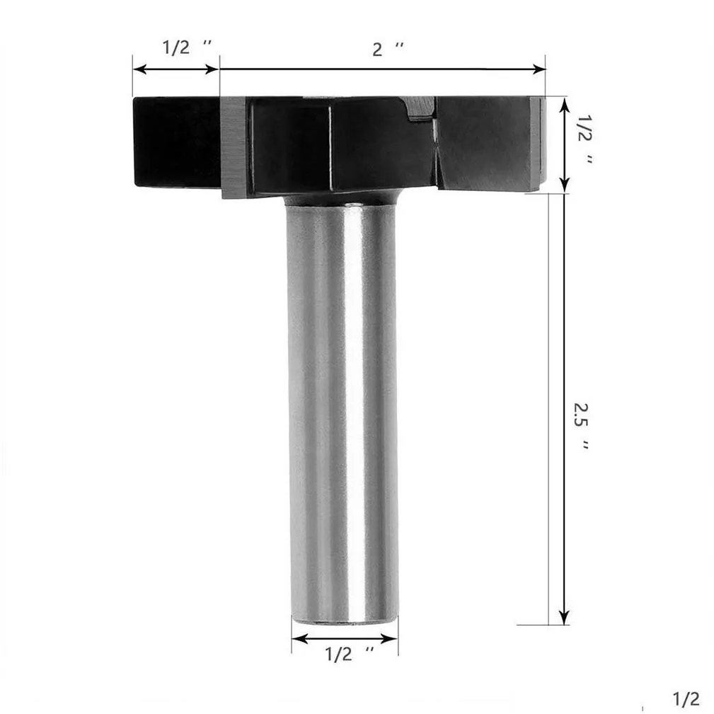 shank cnc spoilboard surfacing router bit wood milling cutter planing tool woodworking tools slab flattening router bit 1/2