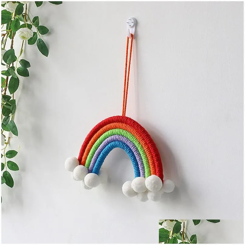 baby nursery store babys decor rainbow pendant children`s room wall decoration braided fringe decorations living room gift