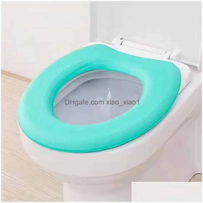 toilet seat covers washable sticker foam cover waterproof silicone four seasons soft bathroom closestool mat pad cushion o-shape