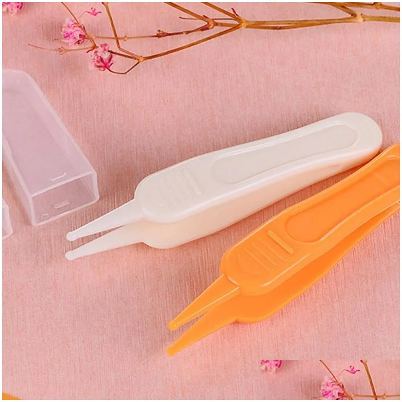 abs plastic nose navel cleaning baby safety care round head clamp infant tweezers nasal cleaner cleaner clip clean tweezers 1pcs