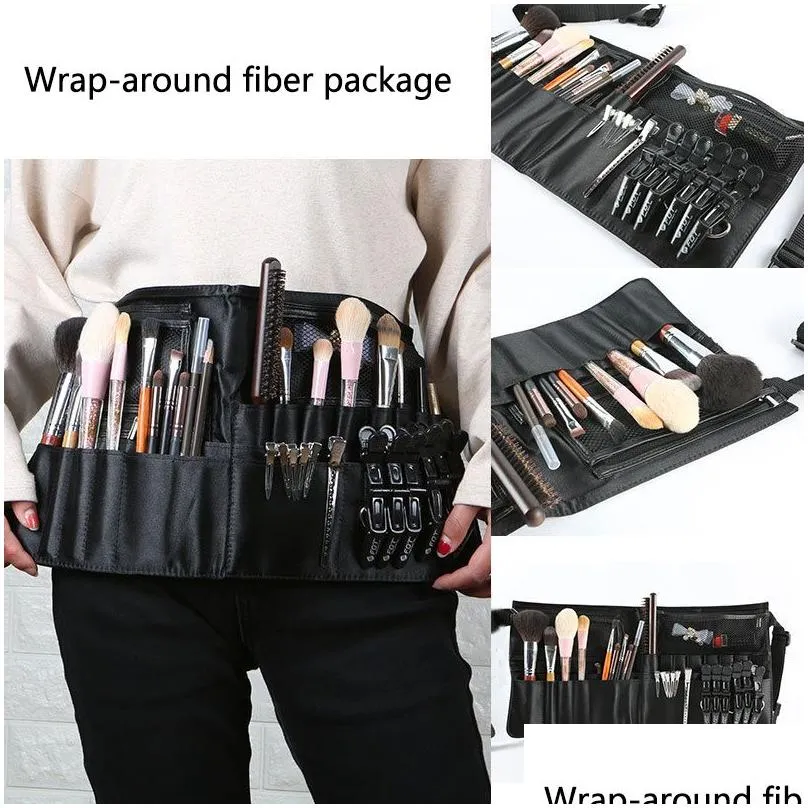 makeup tools professional bag waist women cosmetic brush with belt travel brushes organizer waterproof case 230314