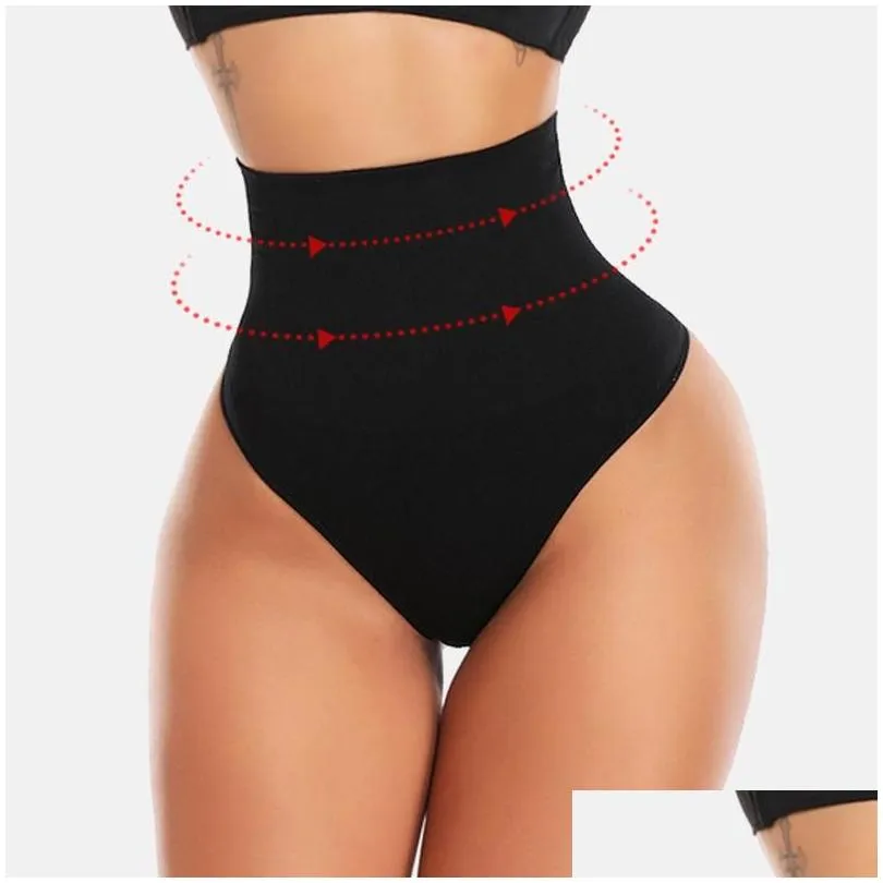 Women`S Shapers Womens Shapers Y Thong Panties High Waist G String Women Female Underwear Lenceria Bifter Calcinha Short S Plus Size Dh235