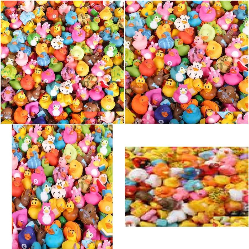 100pcs random rubber multi styles baby bath bathroom water toy swimming pool floating toy y20032336588742454375