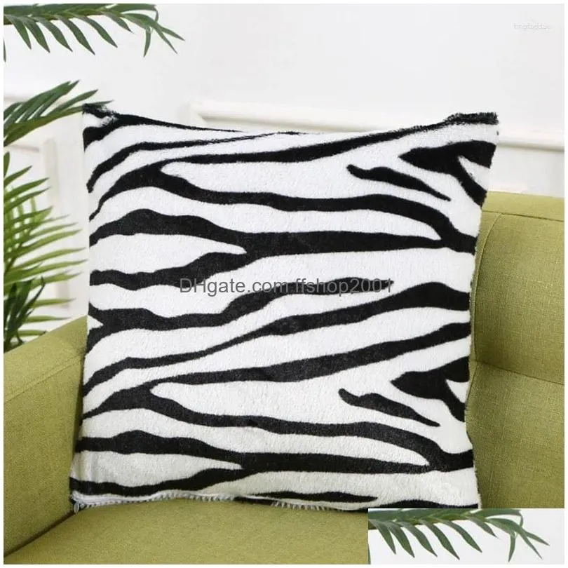 pillow faux fur animal print throw case leopard tiger zebra cow snake covers for home sofa chair decorative pillowcases