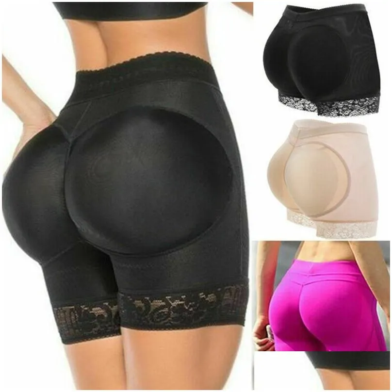 Women`S Shapers Womenss Padded Butt Lifter Underwear Body Shaper Hip Enhancer Shapewear Shorts Seamless Lace Breathable Drop Delivery Dhpul