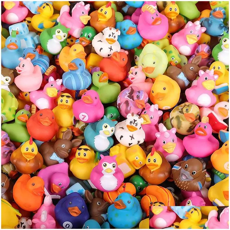 100pcs random rubber multi styles baby bath bathroom water toy swimming pool floating toy y20032336588742454375