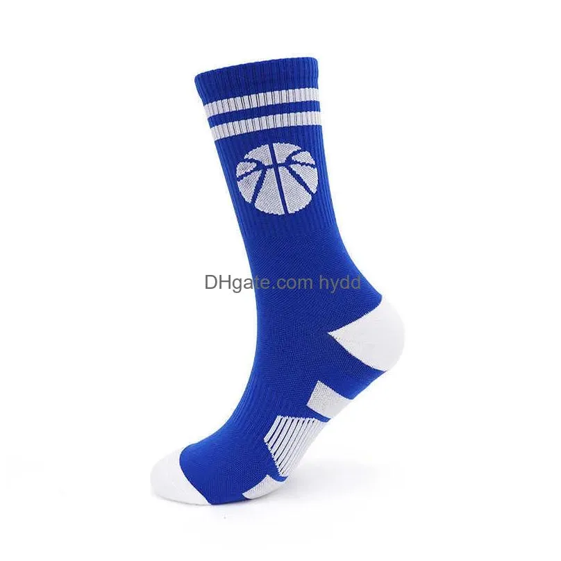 5lel mens socks hosiery mens basketball trendy brand personalized football print mid length sports outdoor running sweat-absorbing long