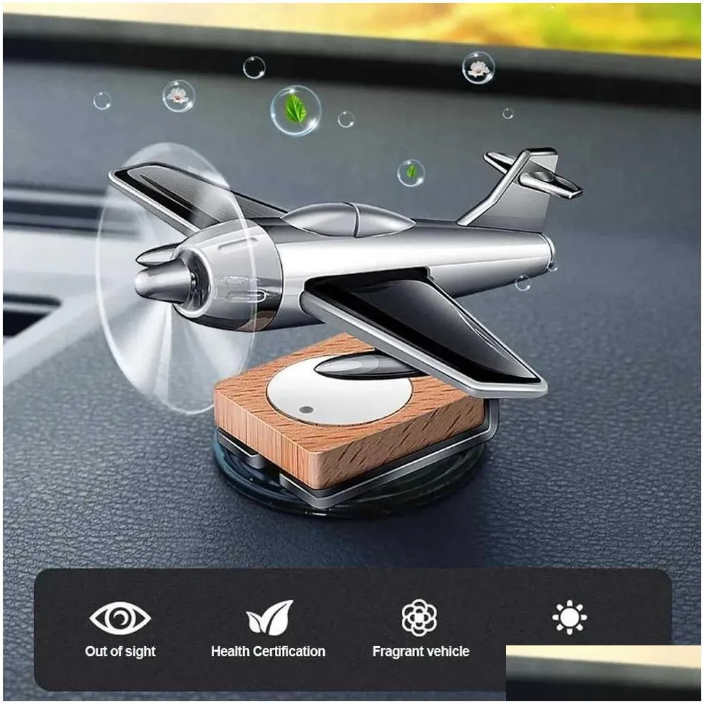 car air freshener solar aircraft decoration mini perfume fragrance airplane ornament accessories