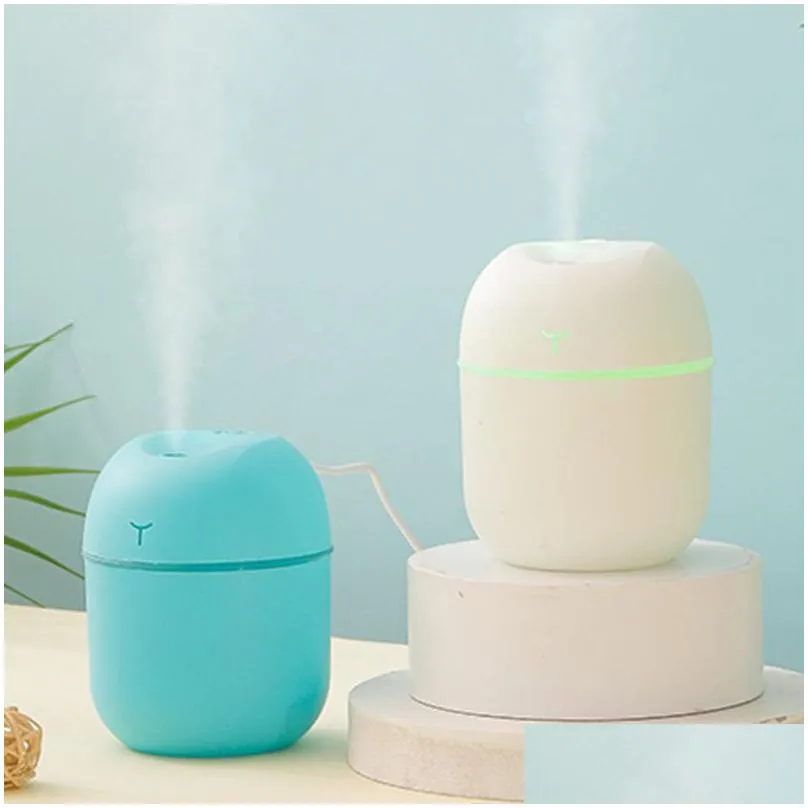 220ml air humidifier ultrasonic mini car aromatherapy diffuser portable usb  oils purifiers led lamp home fragrance products