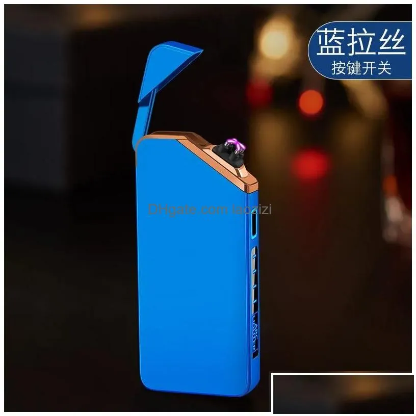 smart electric heaters lighter recharge usb plasma cigarette windproof cool laser induced double arc mens gift lighters drop delivery