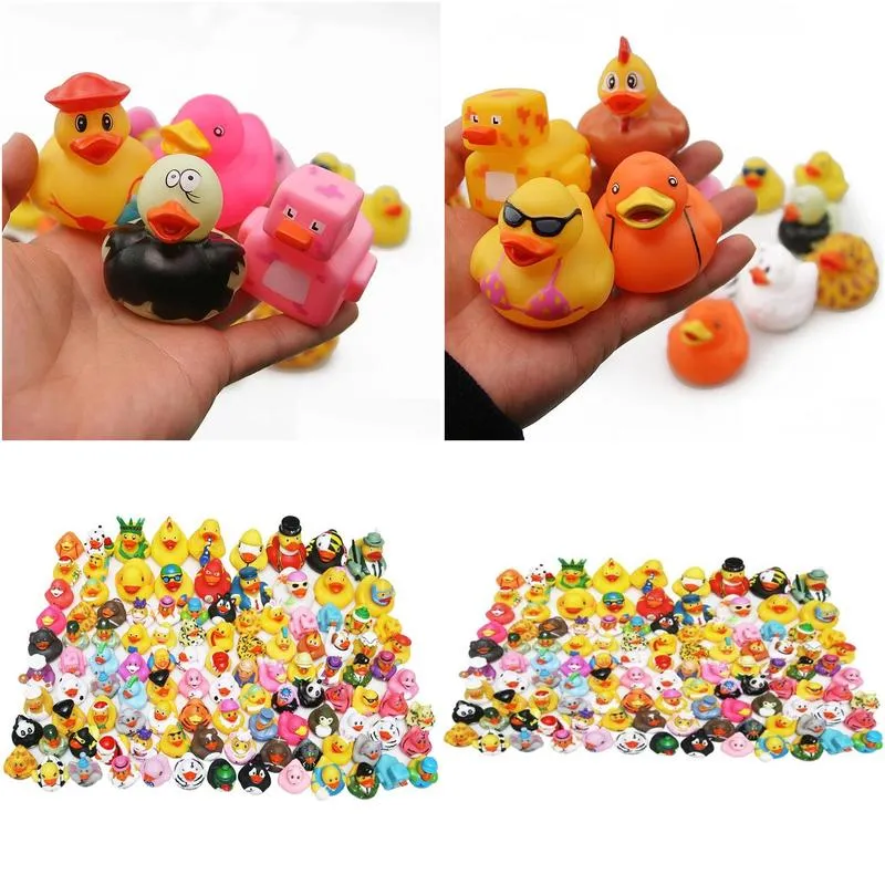 whole bathing toy floating rubber squeeze sound cute lovely for baby shower 2050100pcs random styles 20046464194421907