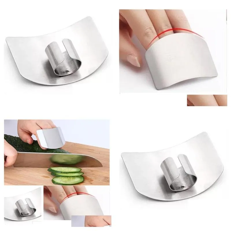 stainless steel finger protection tools, safety slicing, finger guard kitchen accessories, kitchen furniture cooking gadgets