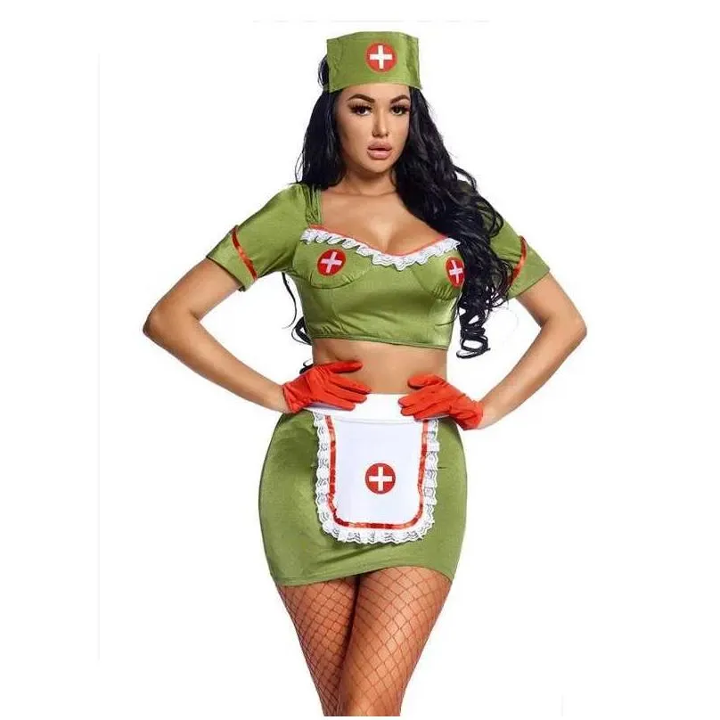theme costume carnival halloween lady head nurse costume sexy erotic fever top mini skirt role play cosplay fancy party dress x1010