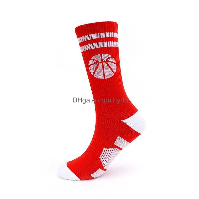 5lel mens socks hosiery mens basketball trendy brand personalized football print mid length sports outdoor running sweat-absorbing long