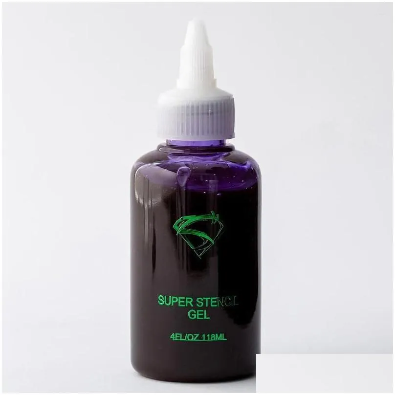 tattoo inks super stencilgel equipment transfer paper gel ez oil 4oz purple transparent 118ml/bottle