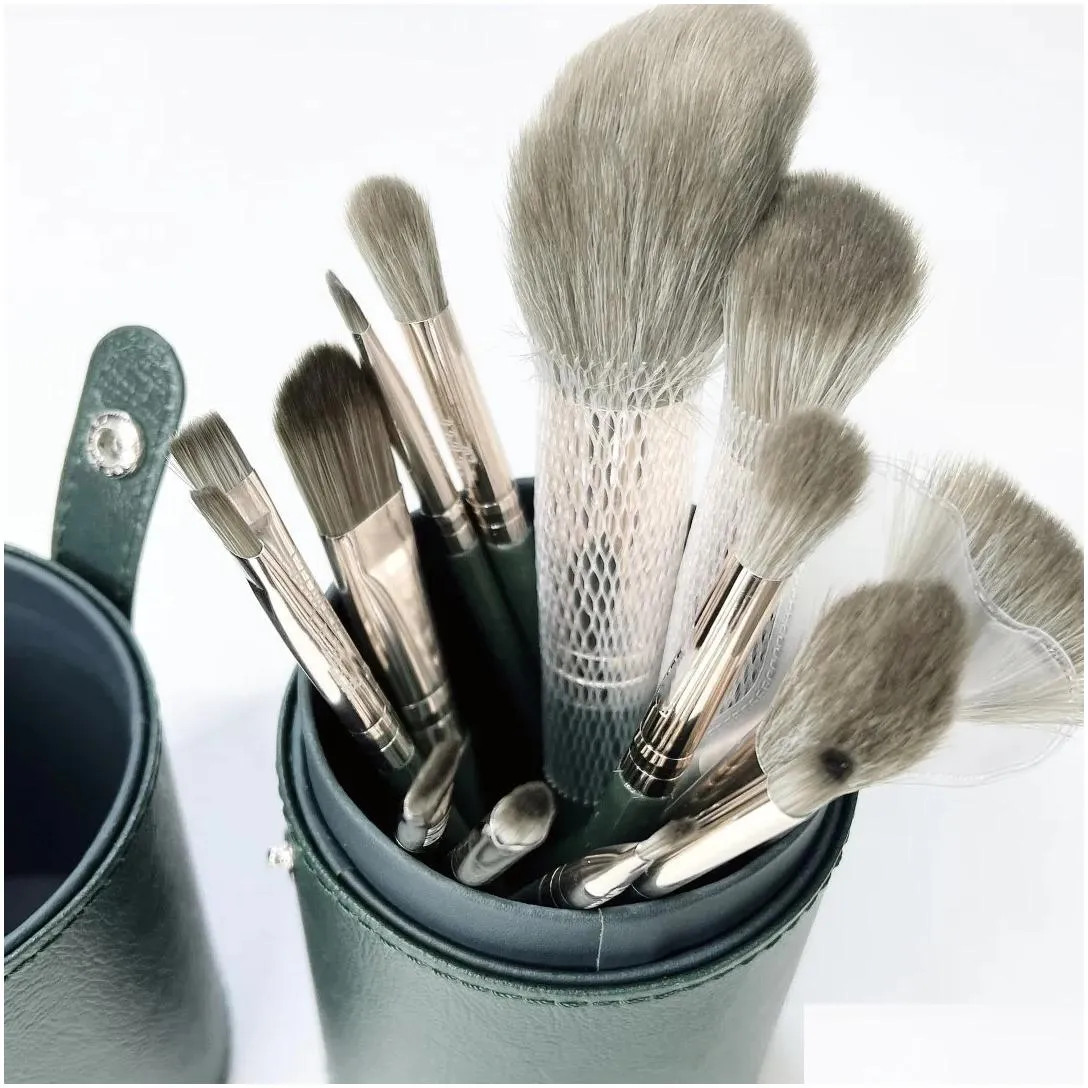 epack retractable contouring brush - quality blush/powder foundation makeup brushes set 11pcs