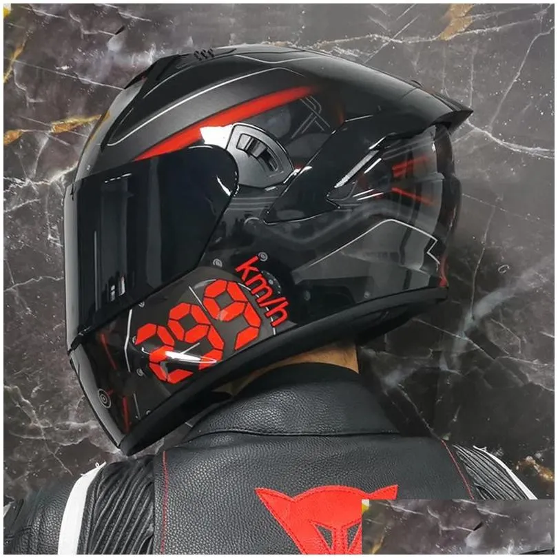 motorcycle helmets full face helmet dual shield racing moto dot