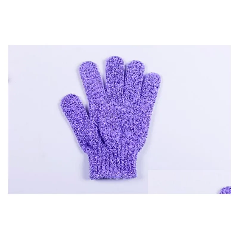 exfoliating gloves skin body bath shower loofah nylon mittens scrub massage spa bath finger gloves 5141019