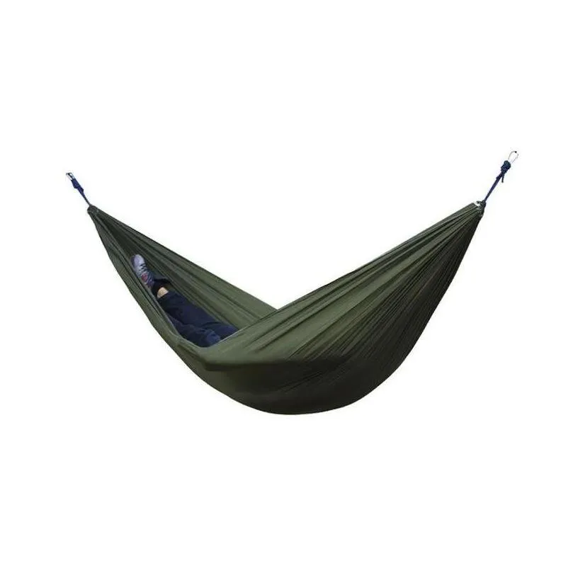 hammocks 2 people portable parachute hammock outdoor survival cam garden leisure travel double hanging swing 270cmx140cm drop delive