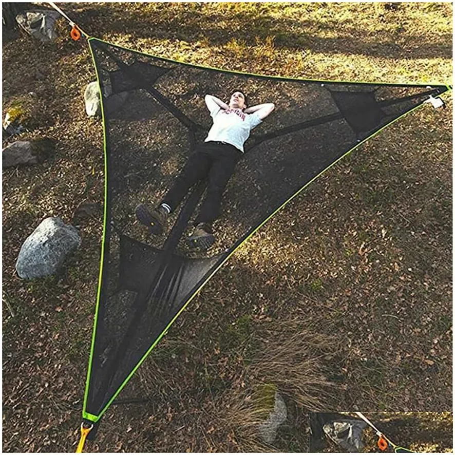 hammocks portable hammock multifunctional triangle aerial mat for outdoor camping tree tent multi person sleep pad j230302290z