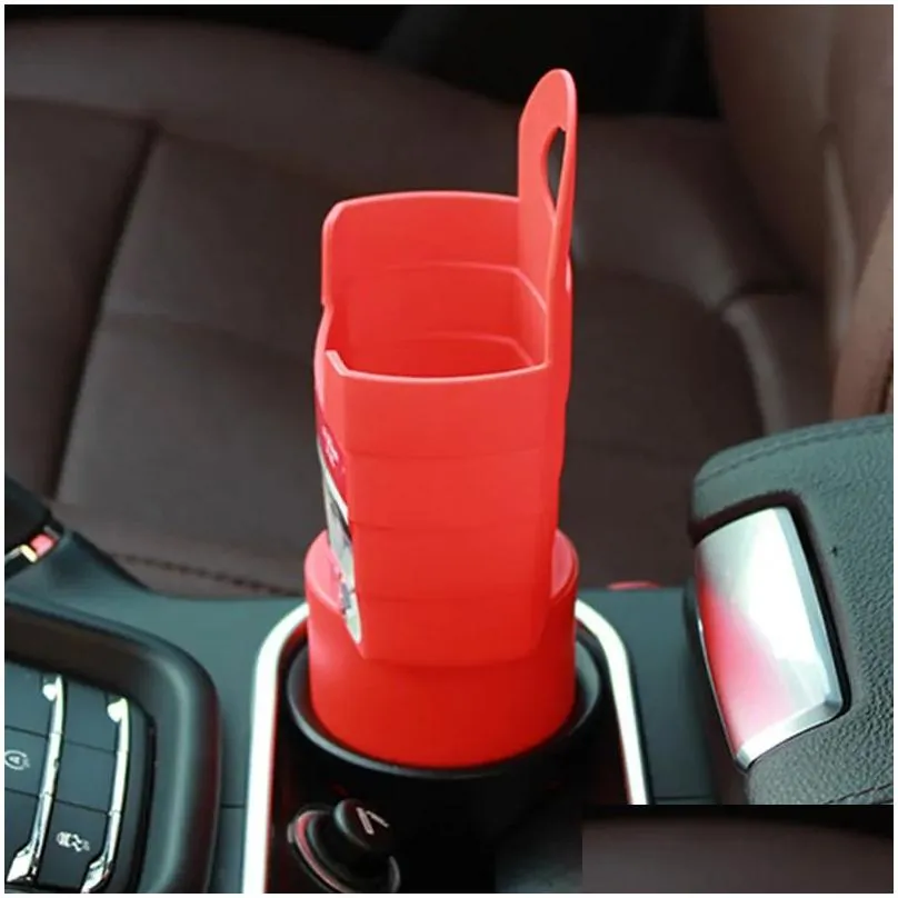 1pc car french fries holder food drink cup holder food grade pp storage box bucket travel eat in the car red black zz