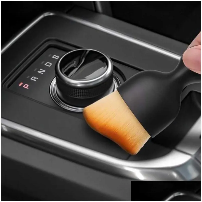 car interior cleaning brush auto center console air outlet clean soft with shell crevice dust removal detail brushes