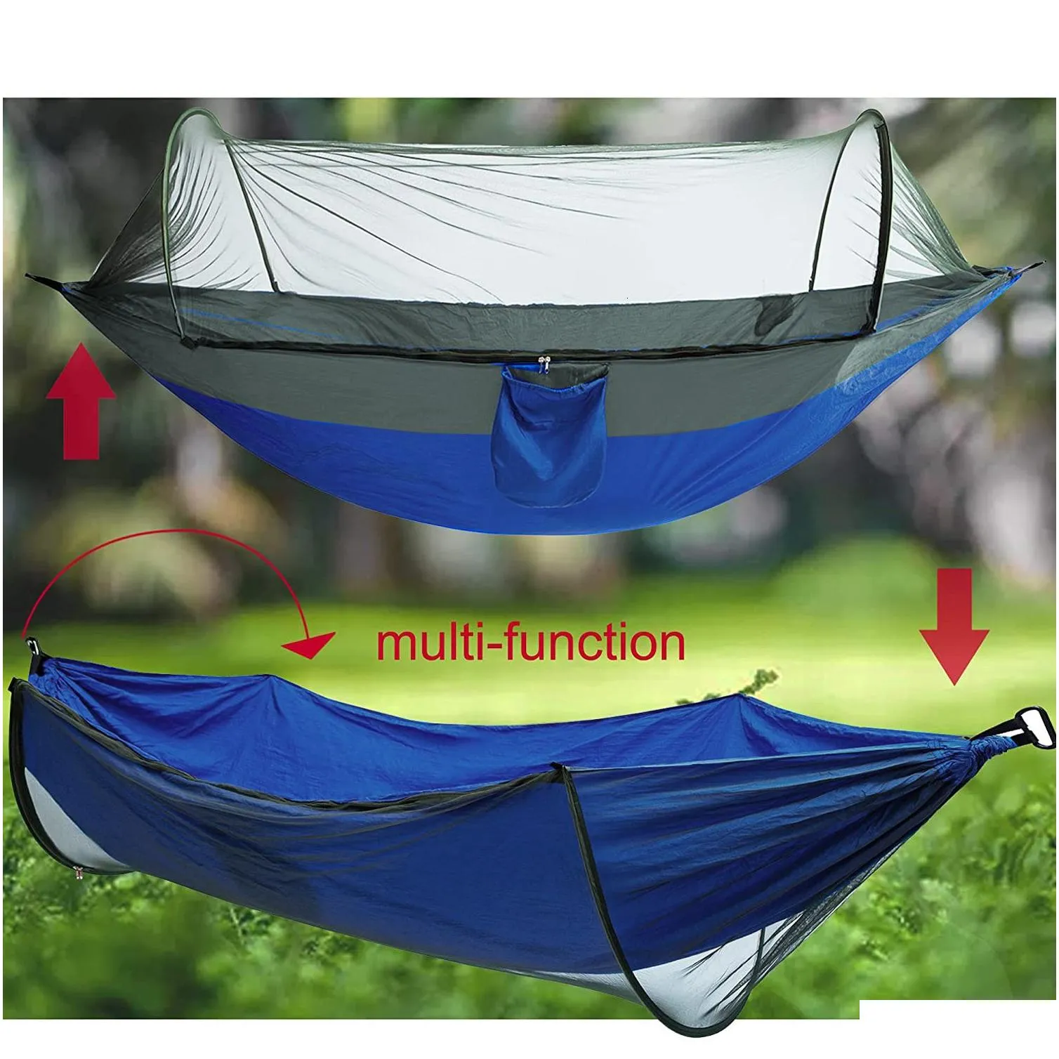 hammocks double camping hammock with mosquito netting -up portable hammock ultralight nylon parachute hammocks with tree straps