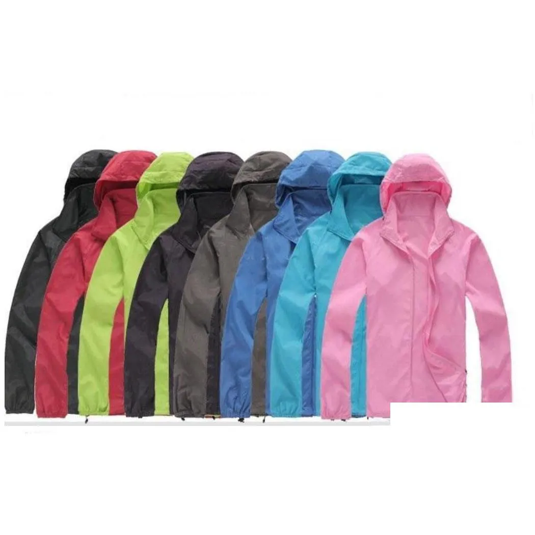 Men`S Jackets New Summer Brand Womens Mens Fast Drying Outdoor Casual Sports Waterproof Uv Jackets Coats Windbreaker Drop Delivery App Dhxne
