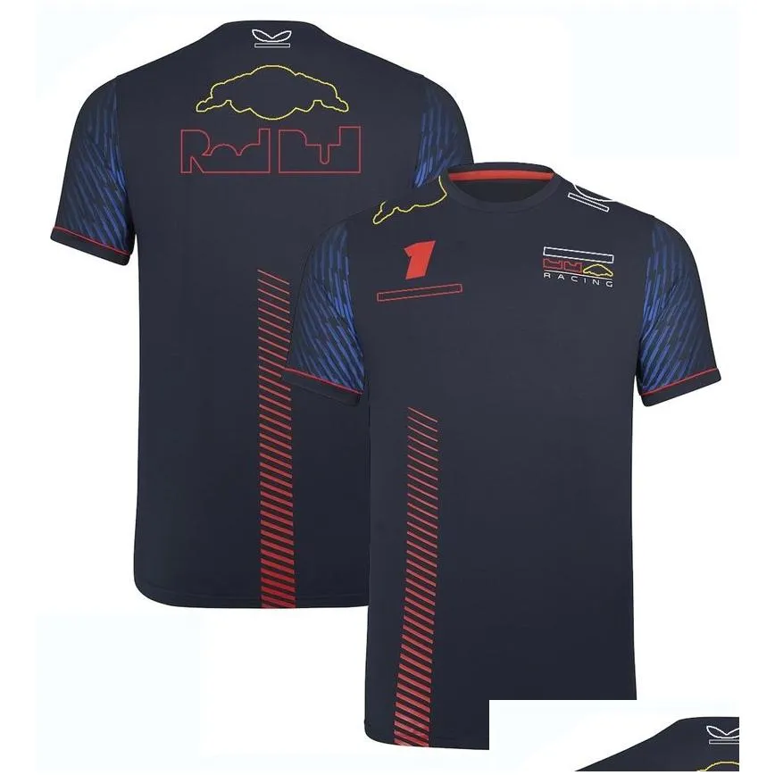 2023 new f1 team uniform plus-size round neck racing suit men`s and women`s sports casual t-shirt 2022 short-sleeved fan shirt